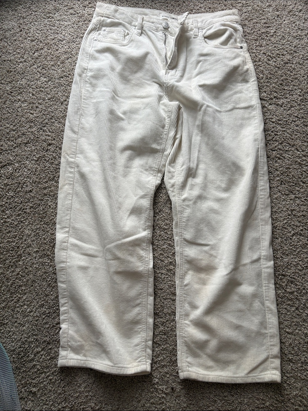 Women’s White Corduroy Pants